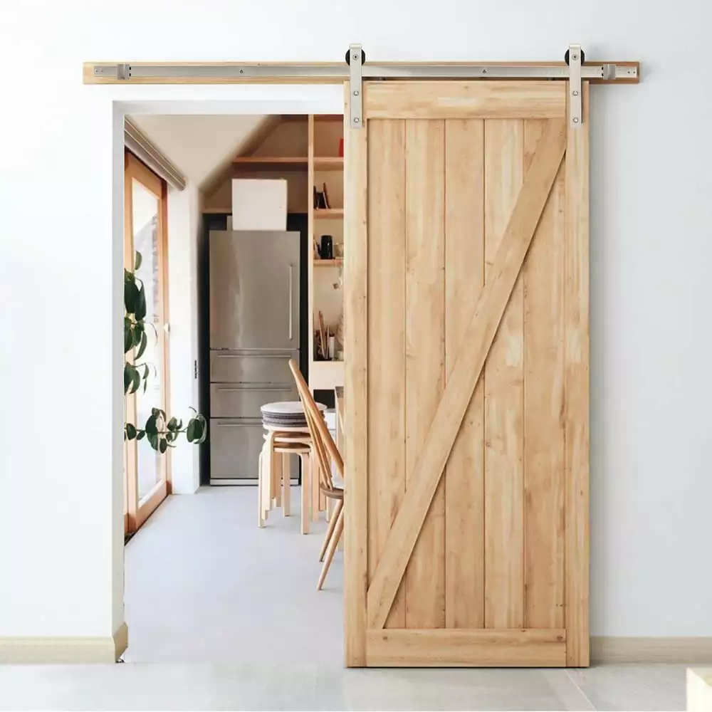 Reliabilt Kit Door Hardware J-Strap Nickel Satin 78-In Barn Interior 6 Reliabilt Kit Door Hardware J-Strap Nickel Satin 78-In Barn Interior - Image 5