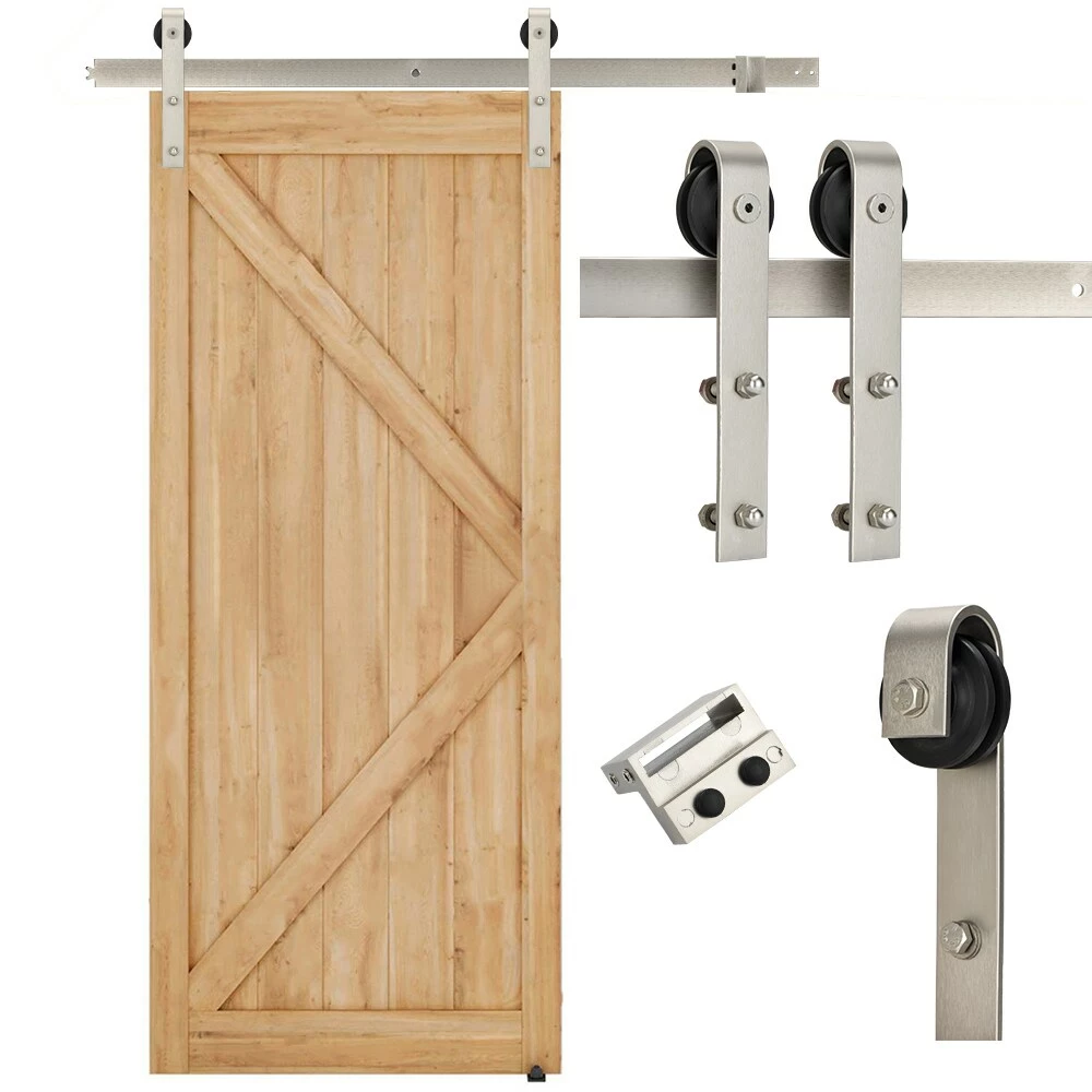 Reliabilt Kit Door Hardware J-Strap Nickel Satin 78-In Barn Interior 5 Reliabilt Kit Door Hardware J-Strap Nickel Satin 78-In Barn Interior - Image 4