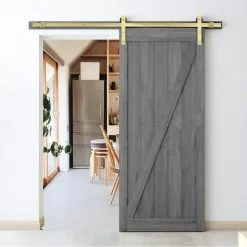 Reliabilt Kit Door Hardware J-Strap 78-In Barn Interior Soft Gold -Schlage Trade 42322765