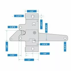 Gate Hardware Latch Post Mount Hardware Gate 5-In National Black -Schlage Trade 42356501