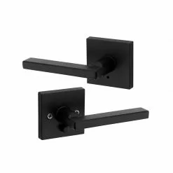 Halifax Door Kwikset Handle Universal Signature Privacy Matte Black