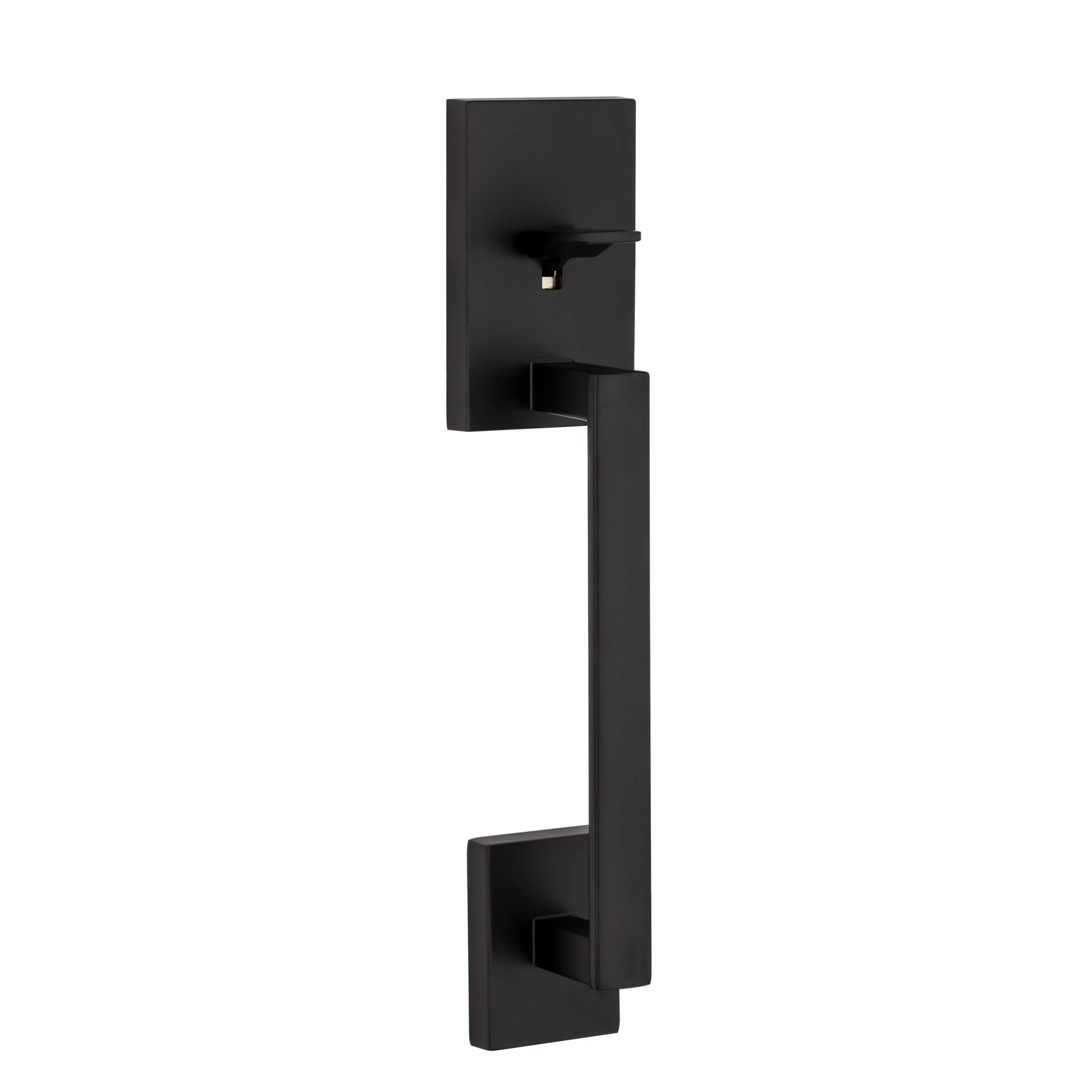 Halifax San Clemente Door Kwikset Handleset Iron Entry Deadbolt Single-Cylinder Black 4 Halifax San Clemente Door Kwikset Handleset Iron Entry Deadbolt Single-Cylinder Black - Image 2