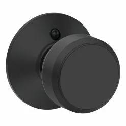 Door Knob Bowery Schlage Dummy No Deadbolt Matte Black