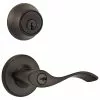 Pack Door Kwikset Handle Balboa Deadbolt Bronze Single-Cylinder Combo Keyed Entry Security Reversible Venetian -Schlage Trade 43083988