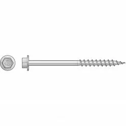 Simpson Screw Sd Class 55 Wood X 2-1/2-In #9 Exterior Strong-Drive Mechanically Galvanized, Galvanized Hex Strong-Tie -Schlage Trade 43234913