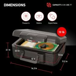Sentrysafe Chest Safe 0.18-Cu Ft Keyed Resistant Fire Fireproof -Schlage Trade 43340568