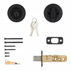 Kwikset Deadbolt 660 Deadbolt Series Security Smartkey Single Cylinder Matte Black -Schlage Trade 43353174 scaled