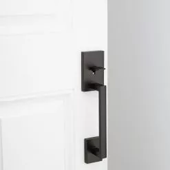 Halifax San Clemente Door Kwikset Handleset Iron Entry Deadbolt Single-Cylinder Black 7 Halifax San Clemente Door Kwikset Handleset Iron Entry Deadbolt Single-Cylinder Black -Schlage Trade 43359224 scaled
