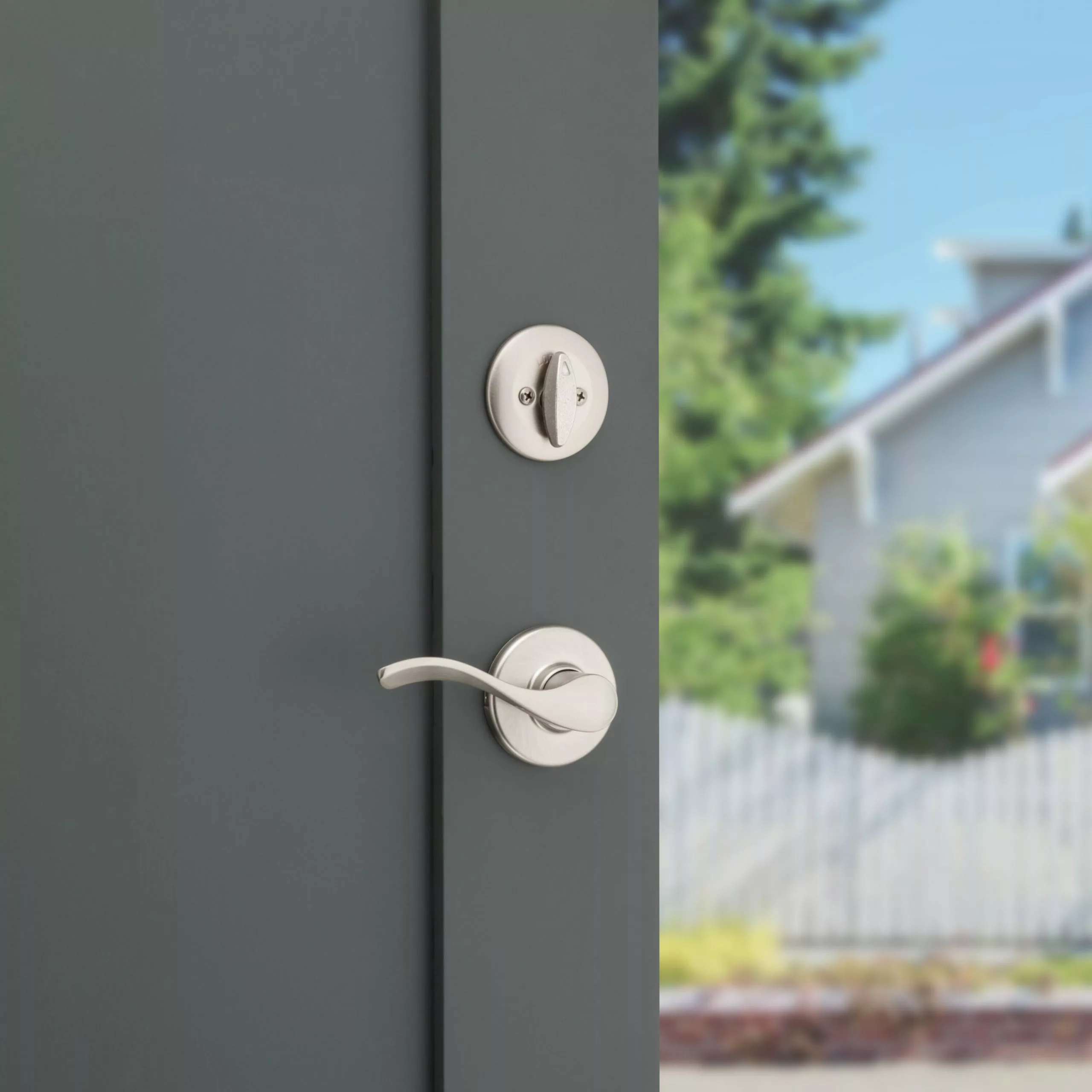 Belleview Door Kwikset Smartkey Handleset Nickel Satin Entry Security Balboa Deadbolt Single Cylinder 11 Belleview Door Kwikset Smartkey Handleset Nickel Satin Entry Security Balboa Deadbolt Single Cylinder - Image 9