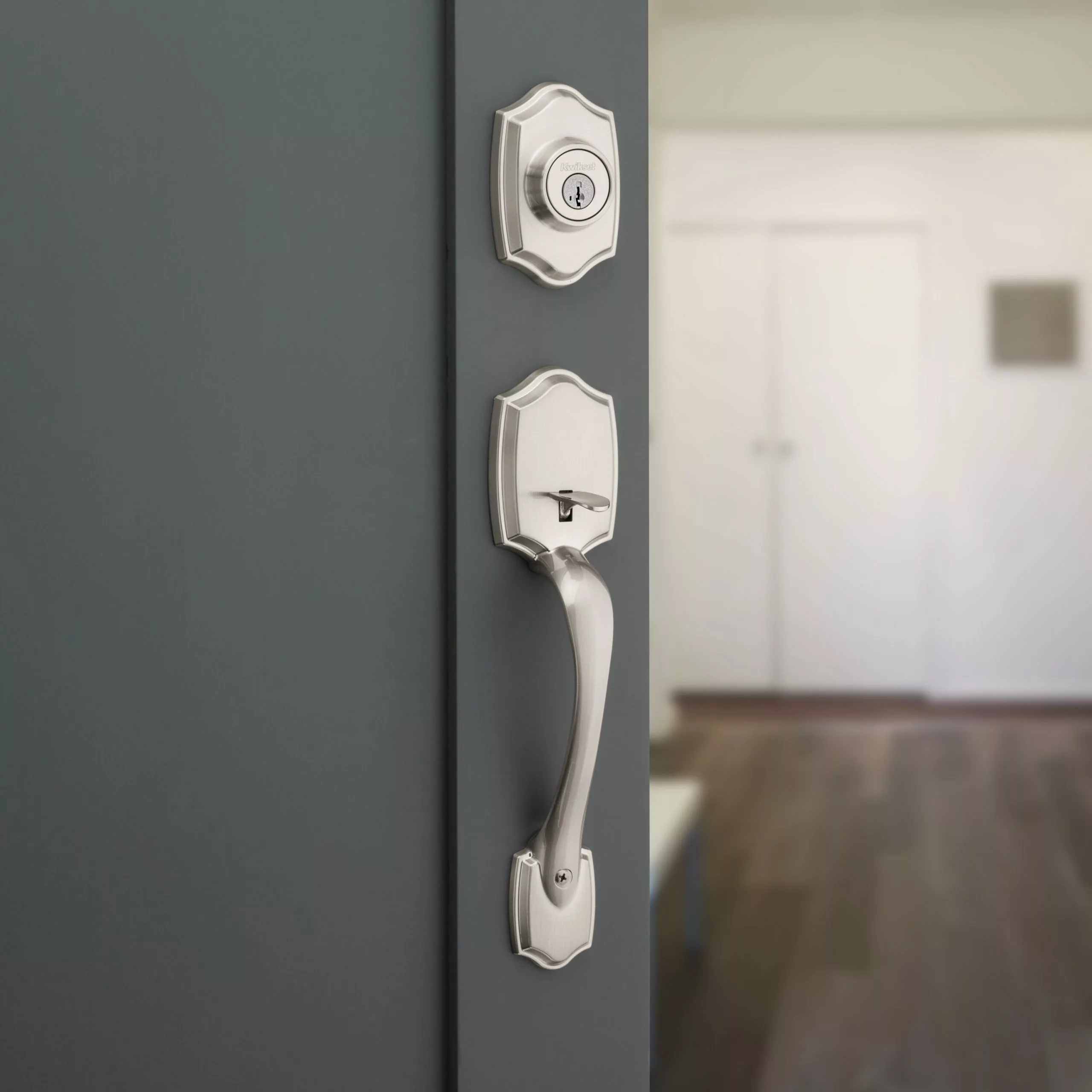 Belleview Door Kwikset Smartkey Handleset Nickel Satin Entry Security Balboa Deadbolt Single Cylinder 10 Belleview Door Kwikset Smartkey Handleset Nickel Satin Entry Security Balboa Deadbolt Single Cylinder - Image 8