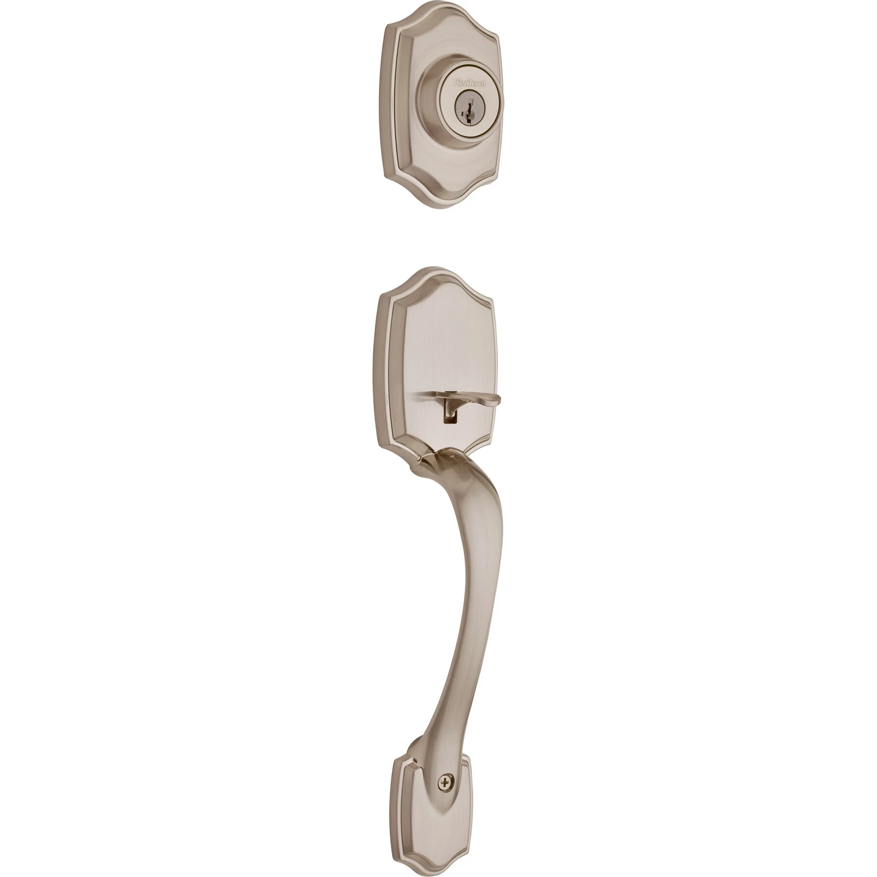 Belleview Door Kwikset Smartkey Handleset Nickel Satin Entry Security Balboa Deadbolt Single Cylinder 5 Belleview Door Kwikset Smartkey Handleset Nickel Satin Entry Security Balboa Deadbolt Single Cylinder - Image 3