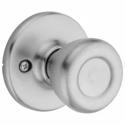 Door Knob Kwikset Tylo Chrome Satin Security Passage No Deadbolt -Schlage Trade 43394660