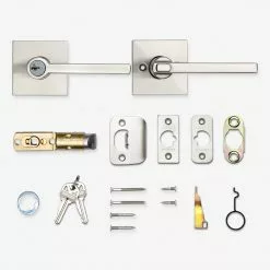 Halifax Door Kwikset Handle Smartkey Nickel Satin Universal Entry Signature Keyed -Schlage Trade 43395419 scaled