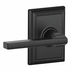 Latitude-Addison Schlage Door Handle Matte Universal Passage Black