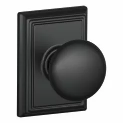 Plymouth-Addison Schlage Door Knob Passage No Deadbolt Matte Black