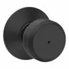 Door Knob Bowery Schlage Privacy No Deadbolt Matte Black 1 Door Knob Bowery Schlage Privacy No Deadbolt Matte Black -Schlage Trade 43442283