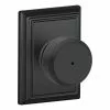 Bowery-Addison Door Knob Schlage Privacy No Deadbolt Matte Black 2 Bowery-Addison Door Knob Schlage Privacy No Deadbolt Matte Black -Schlage Trade 43442956