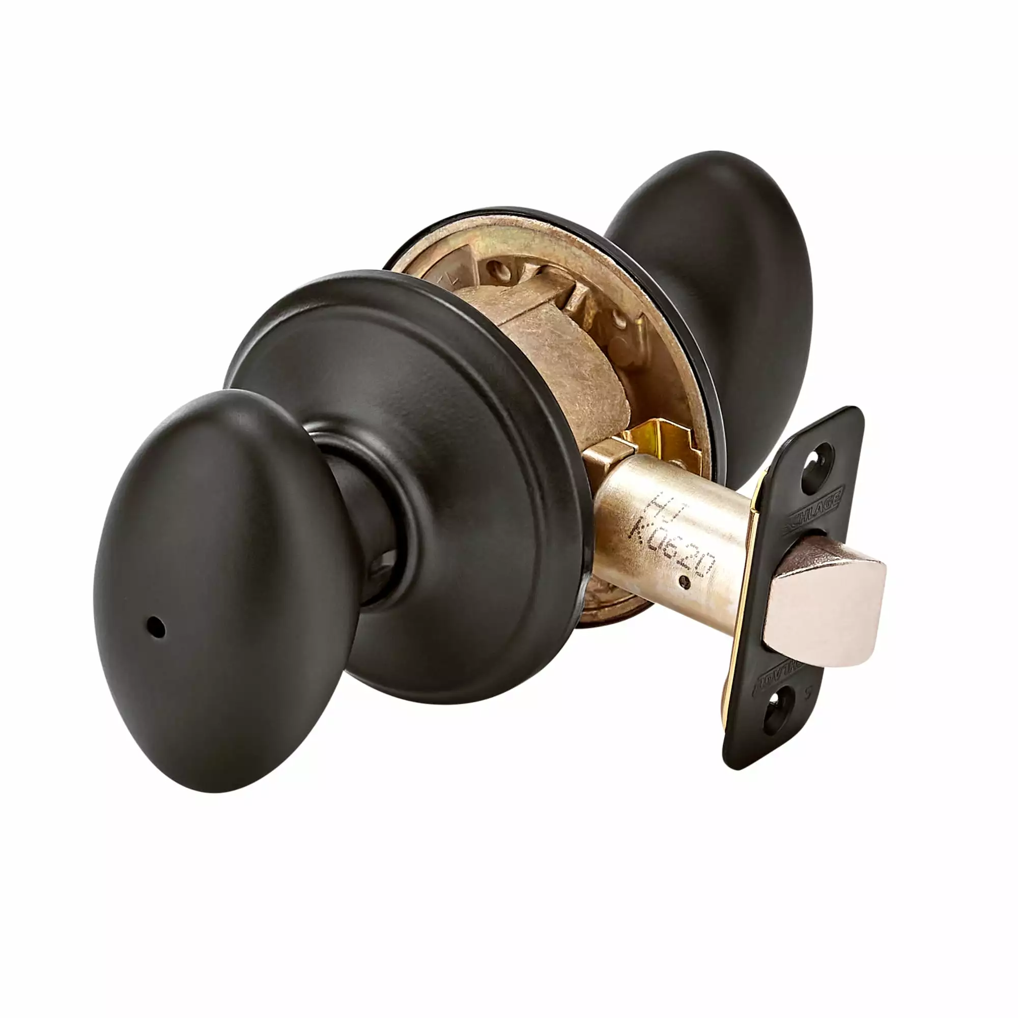 Door Knob Privacy Schlage No Deadbolt Siena Matte Black 5 Door Knob Privacy Schlage No Deadbolt Siena Matte Black - Image 3