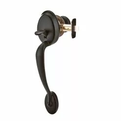 Door Handleset Schlage Plymouth Matte Entry Black 9 Door Handleset Schlage Plymouth Matte Entry Black -Schlage Trade 43462487