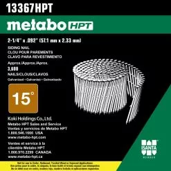 Metabo Nail Hpt Steel Galvanized 2-1/4-In 15-Gauge 15-Degree Hot-Dipped Siding -Schlage Trade 43643299