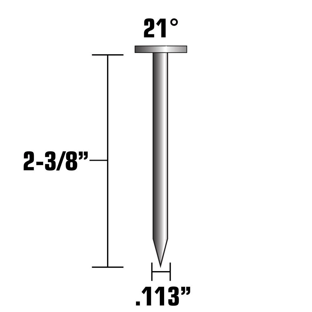 Metabo Framing Nail Hpt Steel (5000-Piece) 21-Gauge 2-3/8-In 21 Collated Bright 4 Metabo Framing Nail Hpt Steel (5000-Piece) 21-Gauge 2-3/8-In 21 Collated Bright - Image 2