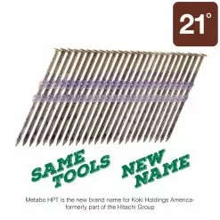 Metabo Framing Nail Hpt Steel 3-1/4-In 21-Gauge 21 (4000-Piece) Hot-Dipped Collated Galvanized 9 Metabo Framing Nail Hpt Steel 3-1/4-In 21-Gauge 21 (4000-Piece) Hot-Dipped Collated Galvanized -Schlage Trade 43649130