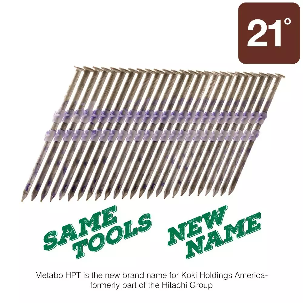 Metabo Framing Nail Hpt Steel 3-1/4-In 21-Gauge 21 (4000-Piece) Hot-Dipped Collated Galvanized 6 Metabo Framing Nail Hpt Steel 3-1/4-In 21-Gauge 21 (4000-Piece) Hot-Dipped Collated Galvanized - Image 4