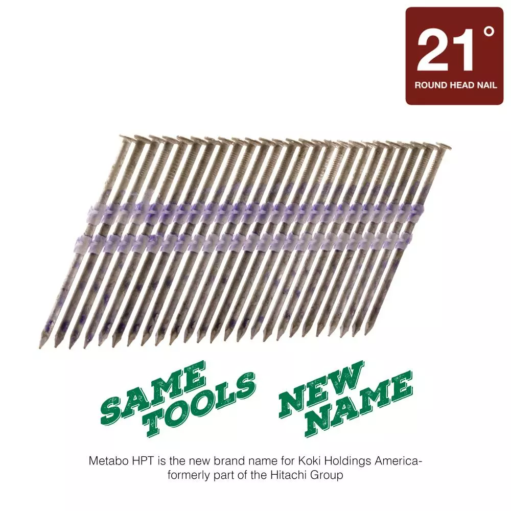 Metabo Framing Nail Hpt Steel 3-1/4-In 21-Gauge (1000-Piece) 21 Hot-Dipped Collated Galvanized 6 Metabo Framing Nail Hpt Steel 3-1/4-In 21-Gauge (1000-Piece) 21 Hot-Dipped Collated Galvanized - Image 4
