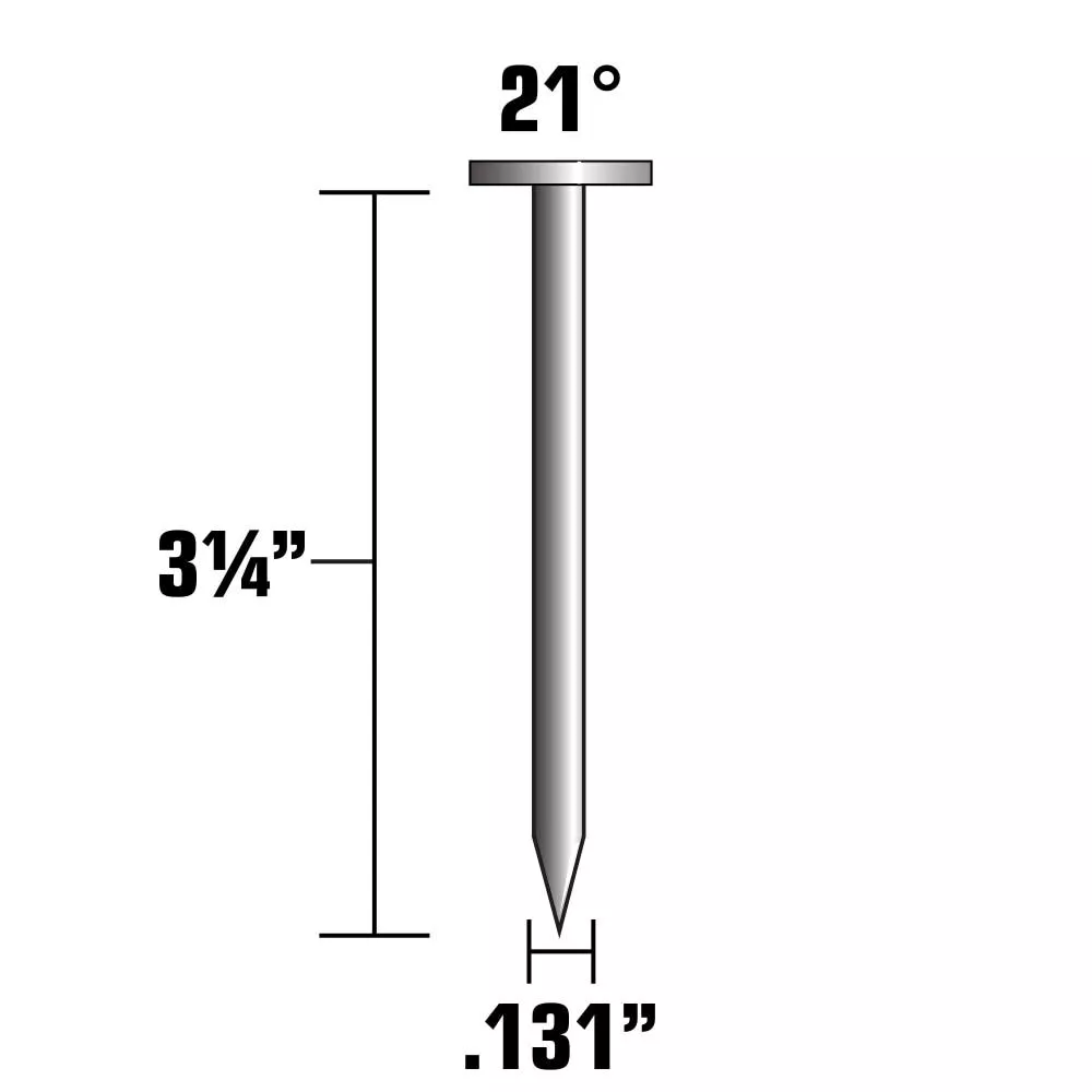 Metabo Framing Nail Hpt Steel 3-1/4-In 21-Gauge (1000-Piece) 21 Hot-Dipped Collated Galvanized 4 Metabo Framing Nail Hpt Steel 3-1/4-In 21-Gauge (1000-Piece) 21 Hot-Dipped Collated Galvanized - Image 2