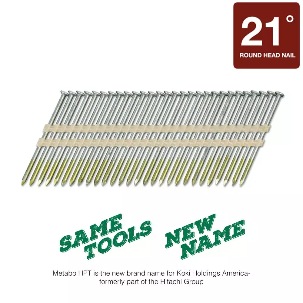 Metabo Framing Nail Hpt Steel 21-Gauge 3-In (1000-Piece) 21 Bright Collated 6 Metabo Framing Nail Hpt Steel 21-Gauge 3-In (1000-Piece) 21 Bright Collated - Image 4
