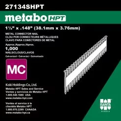 Metabo Joist Framing Nail Hanger Nail Hpt Steel 30-Gauge 1-1/2-In (1000-Piece) 30 Electro-Galvanized 8 Metabo Joist Framing Nail Hanger Nail Hpt Steel 30-Gauge 1-1/2-In (1000-Piece) 30 Electro-Galvanized -Schlage Trade 43649224