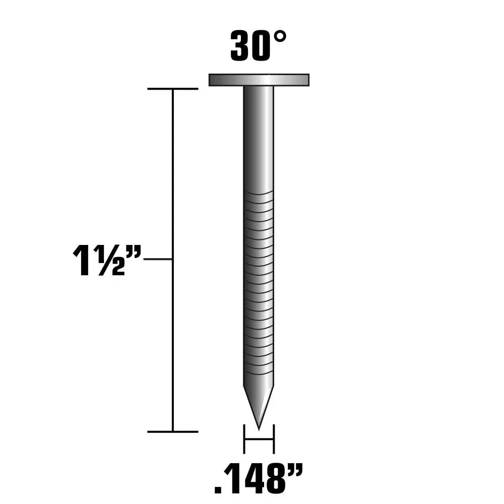 Metabo Joist Framing Nail Hanger Nail Hpt Steel 30-Gauge 1-1/2-In (1000-Piece) 30 Electro-Galvanized 4 Metabo Joist Framing Nail Hanger Nail Hpt Steel 30-Gauge 1-1/2-In (1000-Piece) 30 Electro-Galvanized - Image 2