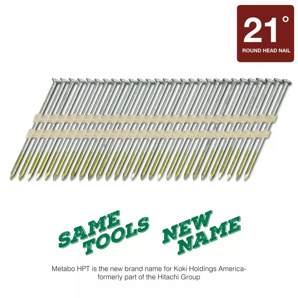 Metabo Framing Nail Hpt Steel 21-Gauge 3-In (1000-Piece) 21 Bright Collated 6 Metabo Framing Nail Hpt Steel 21-Gauge 3-In (1000-Piece) 21 Bright Collated - Image 4