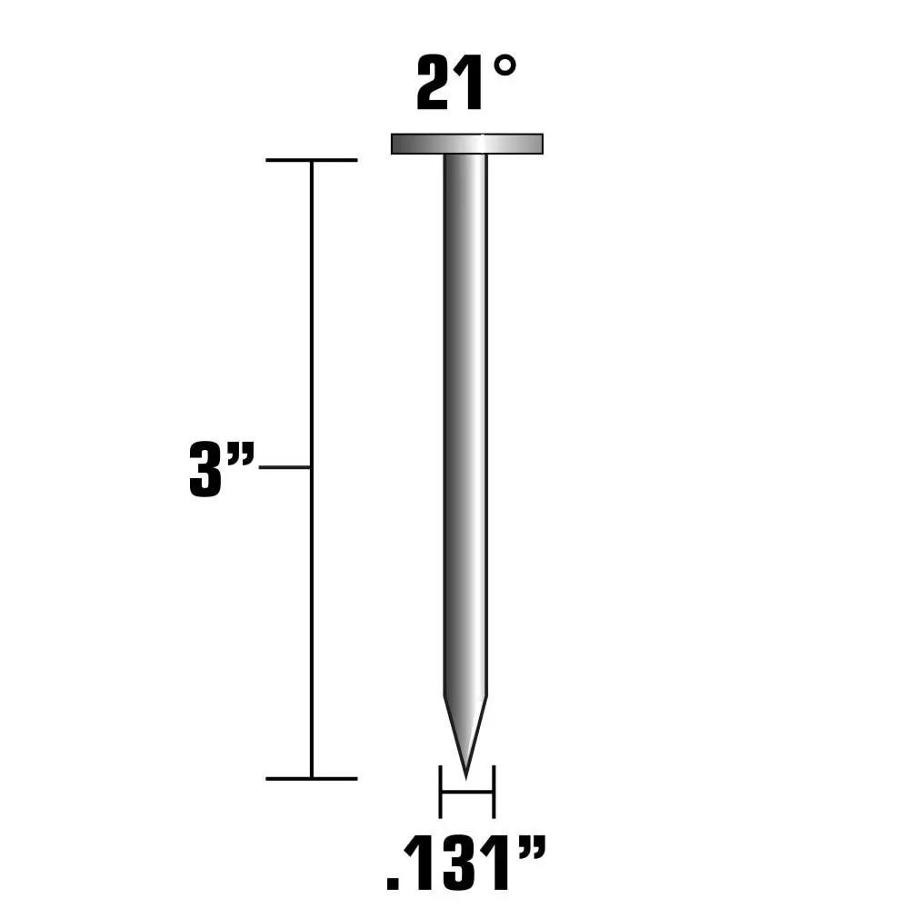 Metabo Framing Nail Hpt Steel 21-Gauge 3-In (1000-Piece) 21 Bright Collated 4 Metabo Framing Nail Hpt Steel 21-Gauge 3-In (1000-Piece) 21 Bright Collated - Image 2