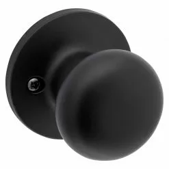 Reliabilt Door Knob Passage No Deadbolt Baron Matte Black -Schlage Trade 43943762