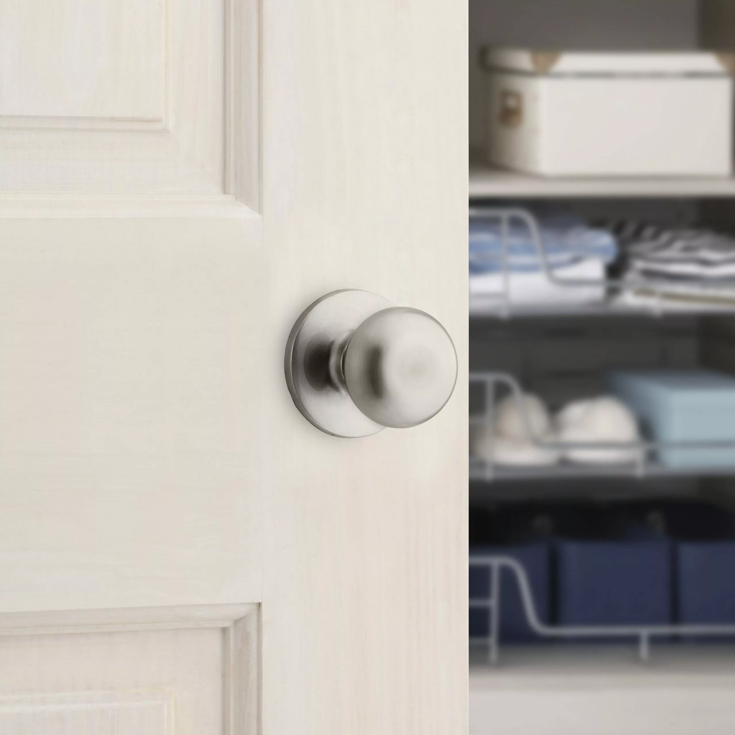 Reliabilt Door Knob Nickel Baron Satin Dummy No Deadbolt 4 Reliabilt Door Knob Nickel Baron Satin Dummy No Deadbolt - Image 2