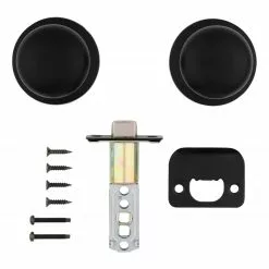 Reliabilt Door Knob Passage No Deadbolt Baron Matte Black -Schlage Trade 43952202 scaled