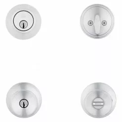 Reliabilt Pack Door Knob Gallo Stainless Steel Combo Keyed Entry Single Deadbolt -Schlage Trade 43952273