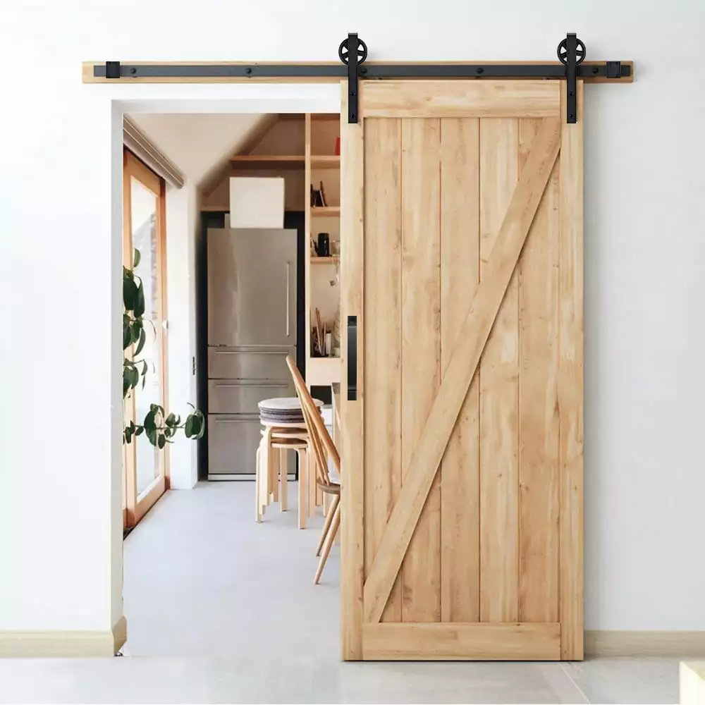 Reliabilt Kit Door Wagon Wheel 78-In Soft Close Barn Interior Matte Black 7 Reliabilt Kit Door Wagon Wheel 78-In Soft Close Barn Interior Matte Black - Image 5