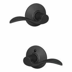 Door Handle Universal Matte Schlage Passage Accent Black