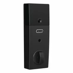 Schlage Door Matte Keypad Lock Touchscreen Customizable Built-In Keying Electronic Lighted Century Connect Deadbolt Z-Wave Single Cylinder Black -Schlage Trade 44083244