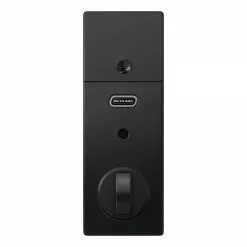 Schlage Door Matte Keypad Lock Touchscreen Customizable Built-In Keying Electronic Lighted Century Connect Deadbolt Z-Wave Single Cylinder Black -Schlage Trade 44083249