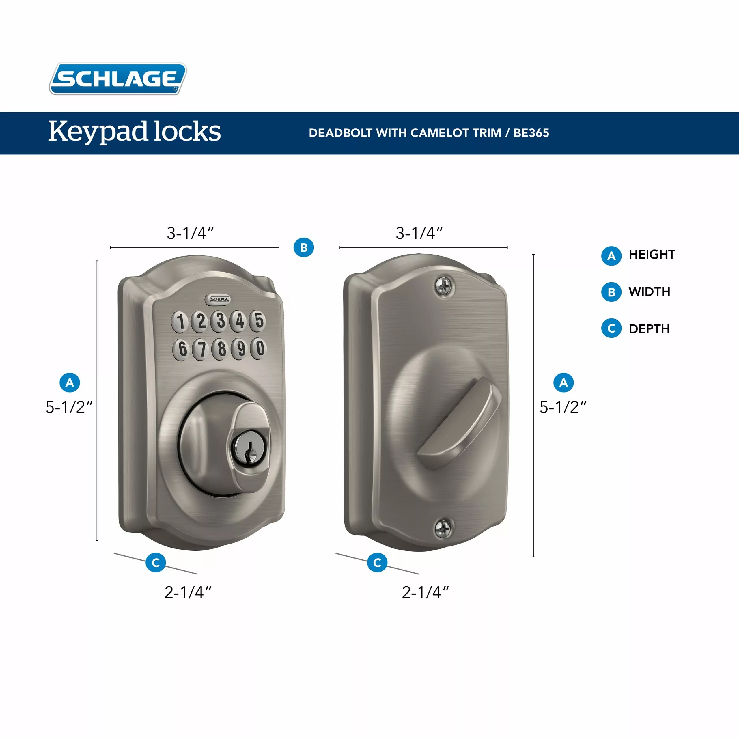 Schlage Door Lock Keypad Bronze Electronic Lighted Deadbolt Camelot Single Cylinder Aged 8 Schlage Door Lock Keypad Bronze Electronic Lighted Deadbolt Camelot Single Cylinder Aged - Image 6