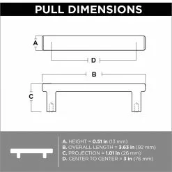 Brainerd Drawer Pull Foundation Bar 3-In 10-Pack Center To Center Matte Oval Black -Schlage Trade 44145553