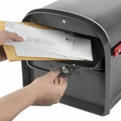 Mailbox, Mailbox Post Mount Oasis 360 Pewter Steel Large Locking Architectural 27 Mailbox, Mailbox Post Mount Oasis 360 Pewter Steel Large Locking Architectural -Schlage Trade 44255572 scaled