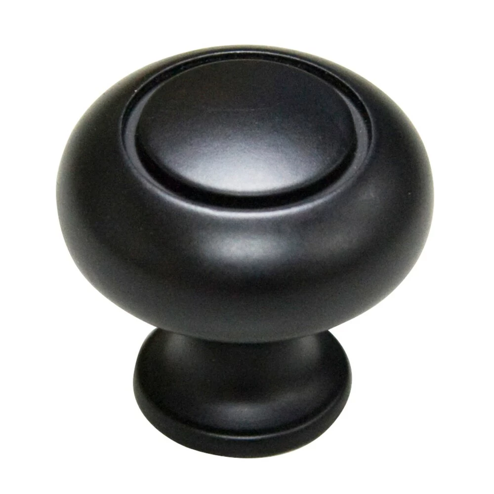 Cabinet Knob 1.25-In Gatehouse Round Contemporary Matte Black 4 Cabinet Knob 1.25-In Gatehouse Round Contemporary Matte Black - Image 2