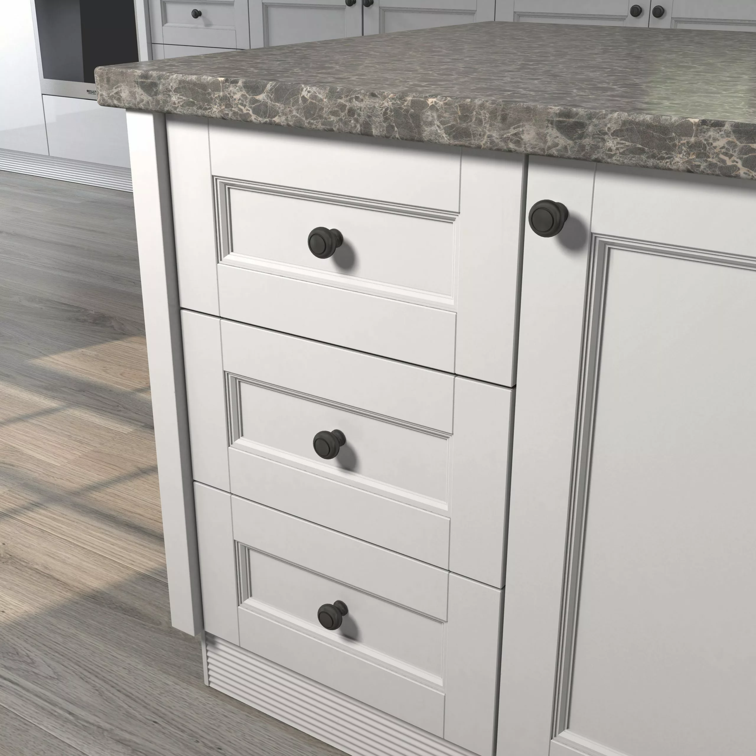 Cabinet Knob 1.25-In Gatehouse Round Contemporary Matte Black 8 Cabinet Knob 1.25-In Gatehouse Round Contemporary Matte Black - Image 6