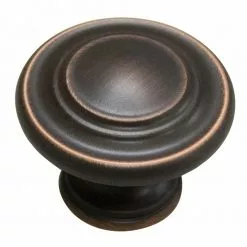 Allen + Roth Cabinet Knob Bronze 1.3-In Transitional Round Aged 18 Allen + Roth Cabinet Knob Bronze 1.3-In Transitional Round Aged -Schlage Trade 44271876