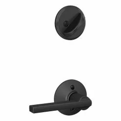 Schlage Pack Handleset Plymouth Latitude Project First Impression Matte Black -Schlage Trade 44286515