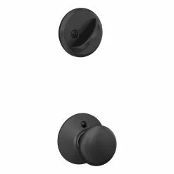 Schlage Pack Handleset Plymouth Project First Impression Matte Black -Schlage Trade 44286522